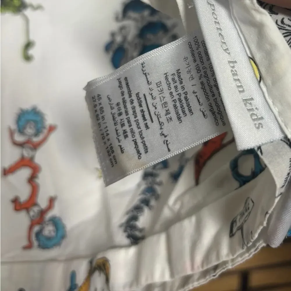 Pottery‎ Barn White Toddler Sheet Set